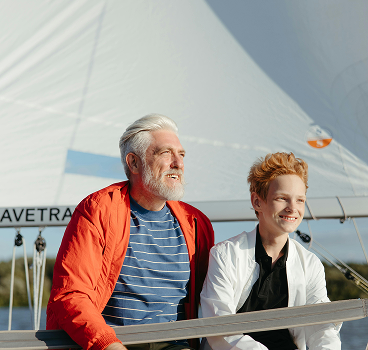 Couple on boat
